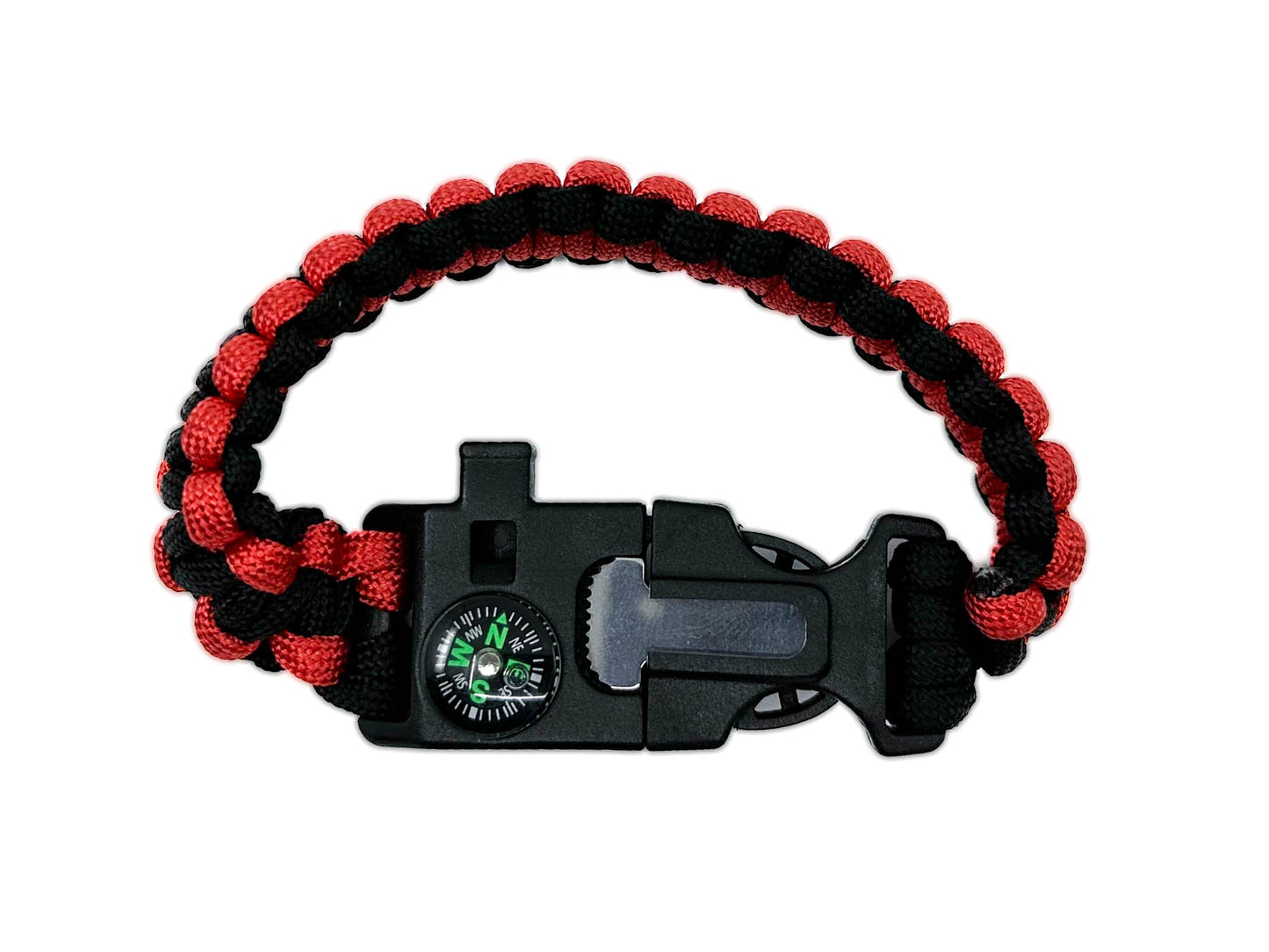Orange Survival Bracelet 5-in-1 Multifunctional