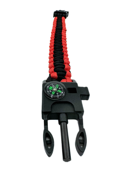 Orange Survival Bracelet 5-in-1 Multifunctional