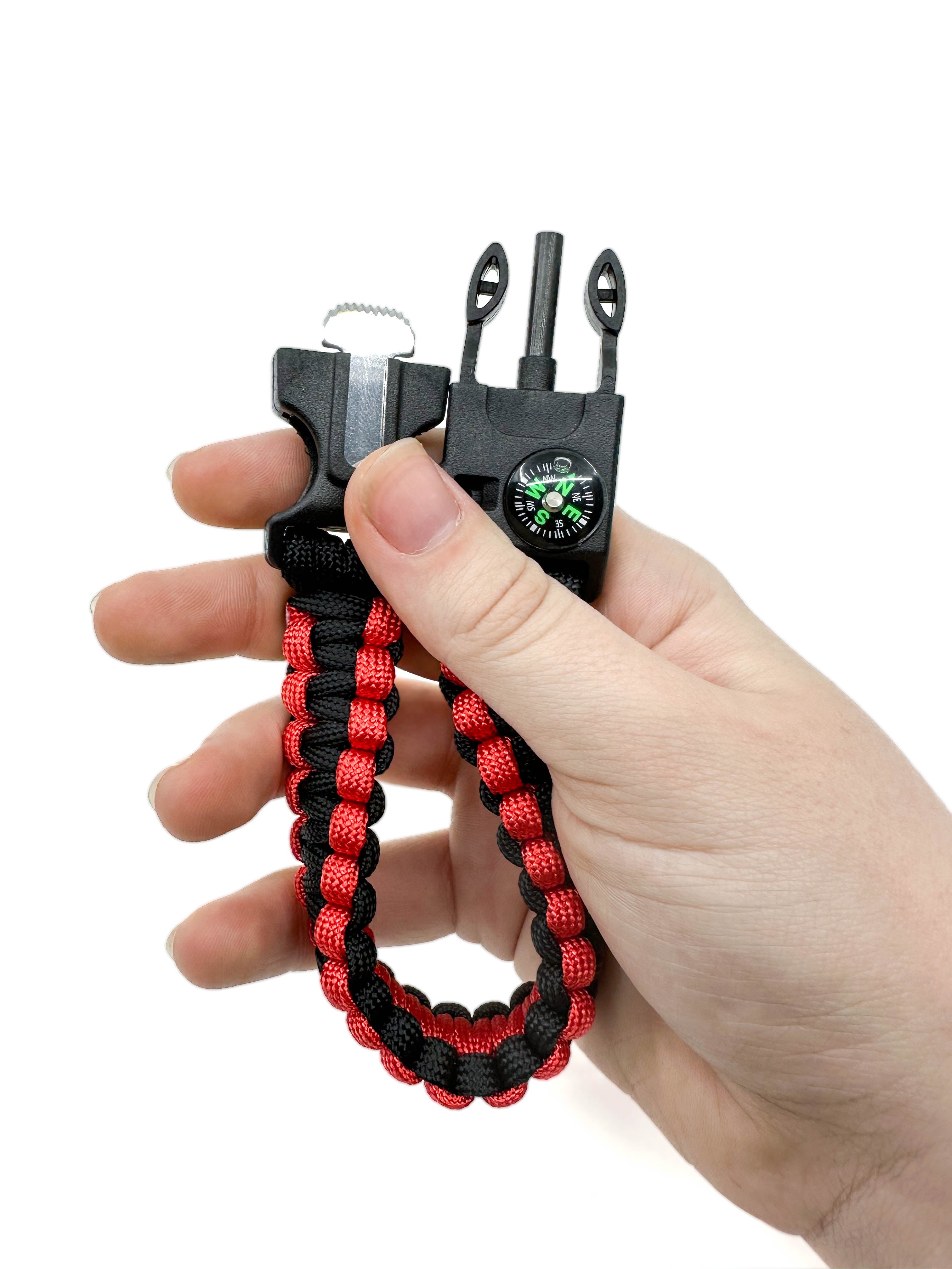 Orange Survival Bracelet 5-in-1 Multifunctional
