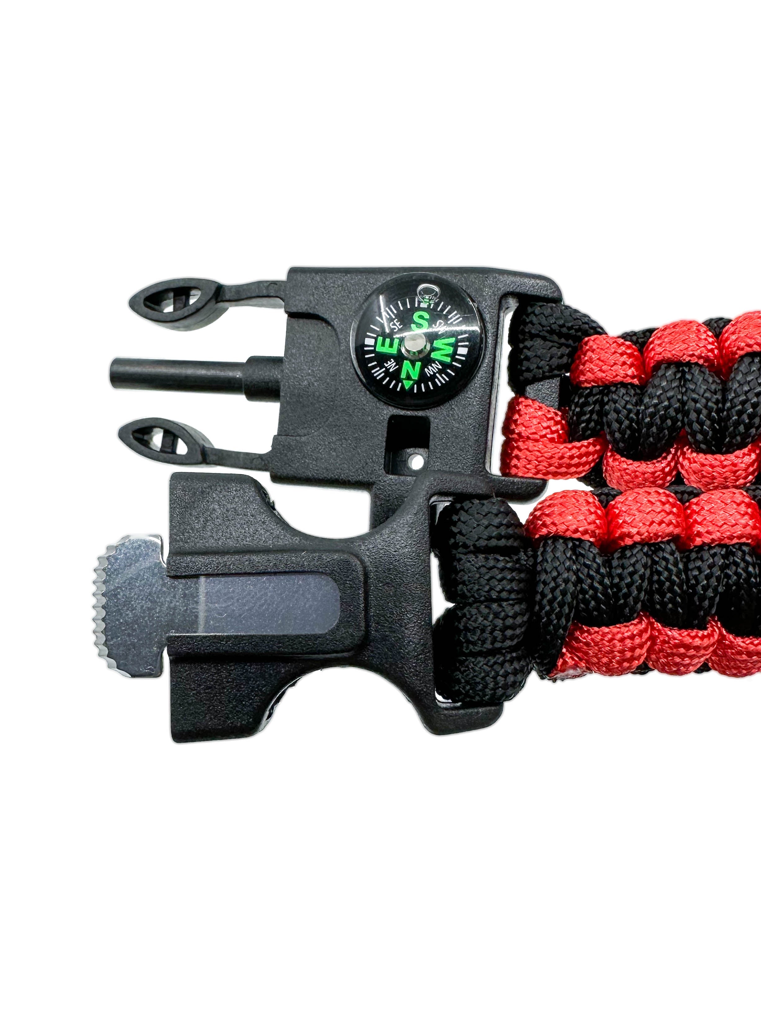 Orange Survival Bracelet 5-in-1 Multifunctional